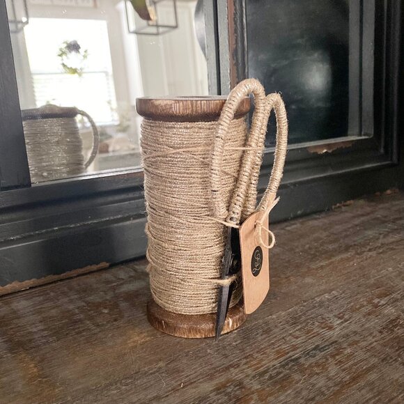 Natural Jute Metallic Twine w/Scissors - Picture 3 of 8